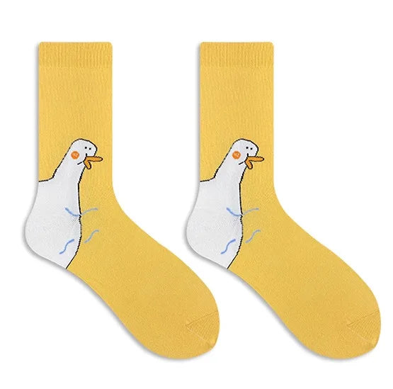 Chaussettes tête d'oie drôles