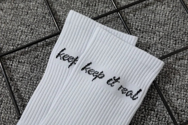 Chaussettes jacquard lettres streetwear