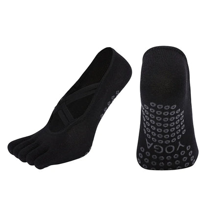 Chaussettes antidérapantes yoga pilates femme
