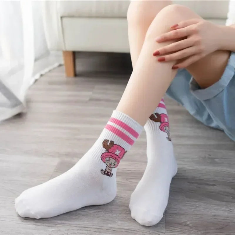 Chaussettes manga – Luffy & Chopper (One Piece)