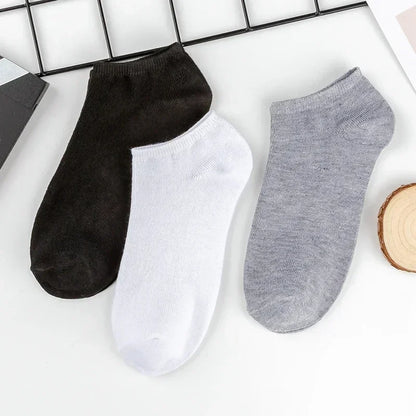 Chaussettes no-show coton respirant – vue comparative noir blanc gris – Get ta chaussette