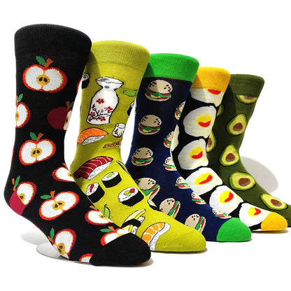 Paire de chaussettes à motifs portée