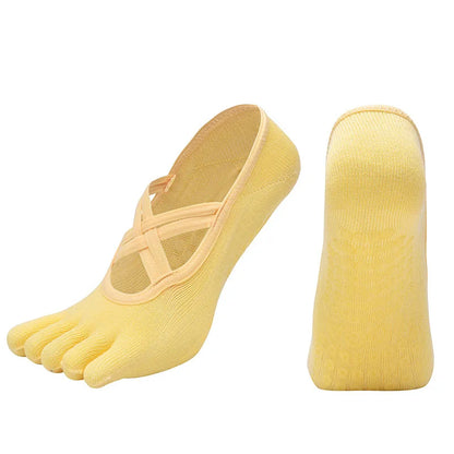 Chaussettes antidérapantes yoga pilates femme