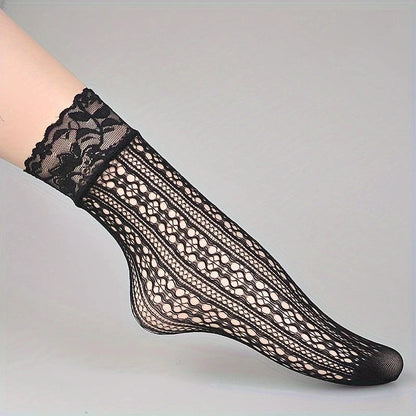 Chaussettes invisibles dentelle femme – détail ajouré