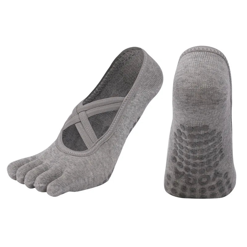 Chaussettes antidérapantes yoga pilates femme