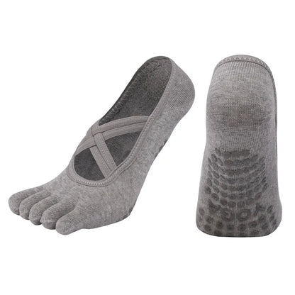 Chaussettes antidérapantes yoga pilates femme